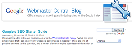 Google's SEO Starter Guide: How to improve your website.