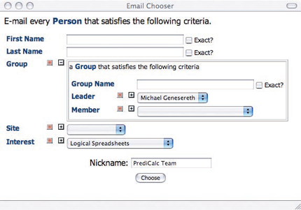 Credits: Michael Genesereth/Stanford Logic Group SEAmail - Semantic Email Addressing